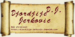 Đorđije Jerković vizit kartica